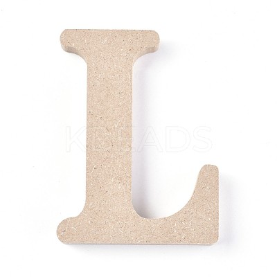 Letter Unfinished Wood Slices DIY-WH0162-62L-1