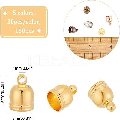 Brass Cord Ends KK-FH0001-52-NF-1