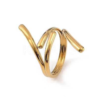Irregular Brass Cuff Open Rings for Women KK-CBA8D1E-02C-G-1