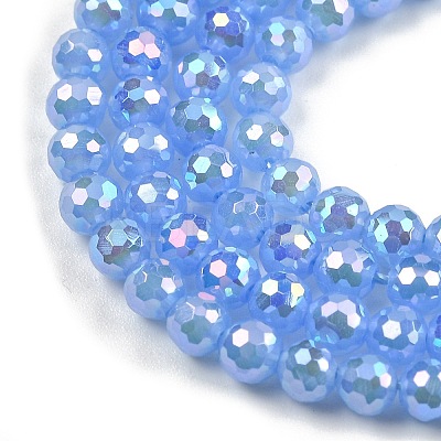 Electroplate Glass Beads Strands EGLA-B013-01A-AB05-1