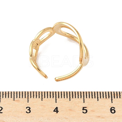 Hollow 304 Stainless Steel Cuff Rings RJEW-S626-07G-1