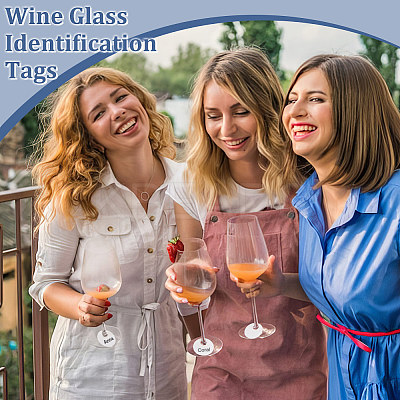 Paper Wine Glass Charms FIND-WH0110-708-1