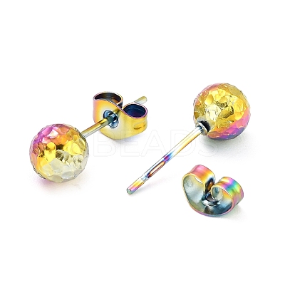 Ion Plating(IP) 304 Stainless Steel Stud Earring Findings STAS-I183-09A-M-1