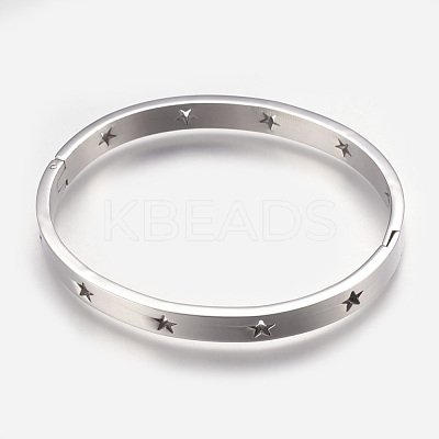 Tarnish Resistant 304 Stainless Steel Bangles BJEW-P192-13P-1