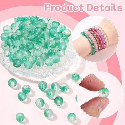 100Pcs Frosted Baking Paint Glass Beads DGLA-YW0001-36I-1