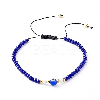 Adjustable Nylon Thread Braided Bead Bracelets BJEW-JB06440-02-1