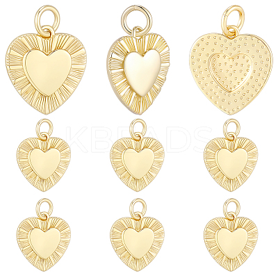 10Pcs Brass Pendants KK-BBC0025-18-1