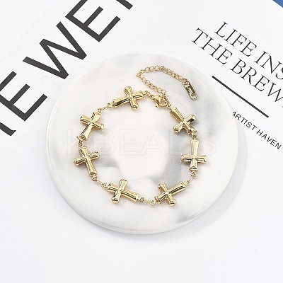 304 Stainless Steel Link Chain Bracelets for Women BJEW-U021-08G-03-1