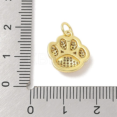 Rack Plating Brass Clear Cubic Zirconia Pendants KK-S380-07G-1