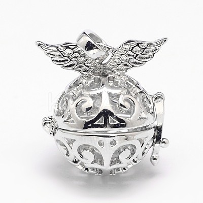 Rack Plating Brass Hollow Cage Pendants LS-KK-M181-11P-NF-1
