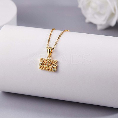 Word Daddy's Little Girl Pendant Necklace JN1040A-1