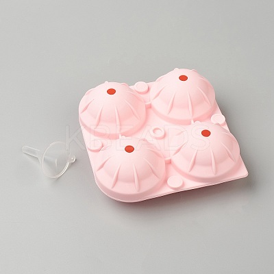 Four-hole Ice Hockey Food Grade Silicone Molds DIY-B007-01-1