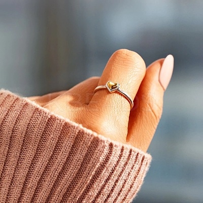 Heart 925 Sterling Silver Finger Rings for Women FS-WG1734C-04-1