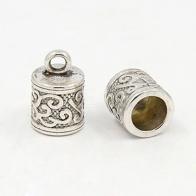 Tibetan Style Cord Ends TIBEP-LF10887YKG-AS-FF-1