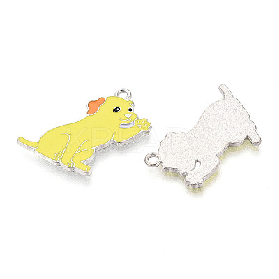 Rack Plating Alloy Enamel Pendants ENAM-Z014-01P-05-1