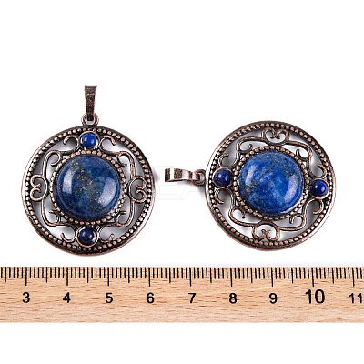 Natural Lapis Lazuli Dyed Pendants G-Q158-03-15-1