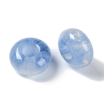 Two Tone Resin European Beads RESI-F055-09D-1