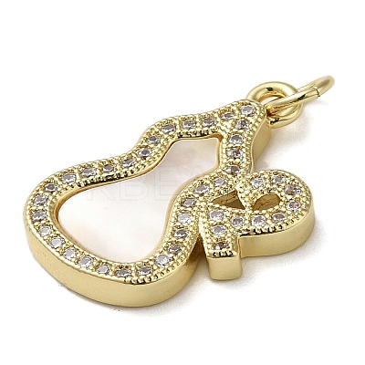 Brass Micro Pave Cubic Zirconia Pendants KK-Q808-19G-1