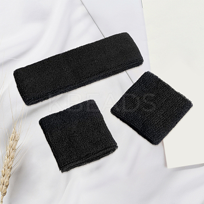 2 Bags Cotton Sports Headband & Wristband Set AJEW-CN0004-74B-1