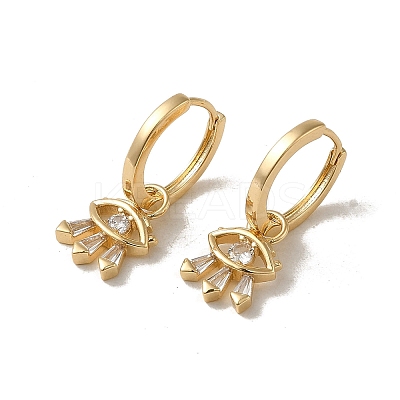 Brass Micro Pave Cubic Zirconia Dangle Hoop Earrings EJEW-L271-06KCG-01-1
