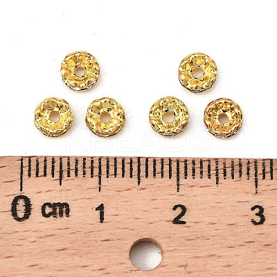 Brass Rhinestone Spacer Beads RB-A014-L5mm-01G-1