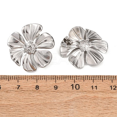 Valentine's Day 304 Stainless Steel Stud Earrings EJEW-C184-01B-P-1