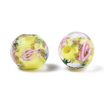 Handmade Gold Sand Lampwork Beads LAMP-S194-001H-1