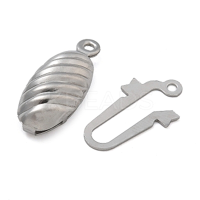 304 Stainless Steel Box Clasps STAS-M084-02C-P-1