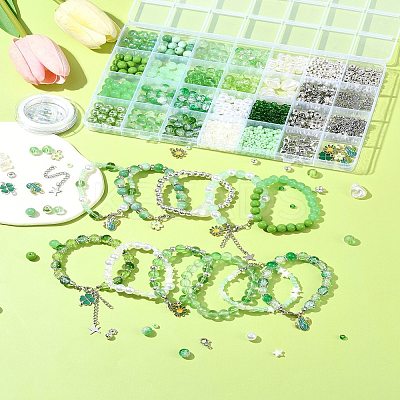 DIY Glass Beads Bracelets Jewelry Making Kit DIY-FS0007-69-1