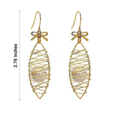 Eco-Friendly Horse Eye Iron Pendants Dangle Earrings EJEW-PH01401-02-1