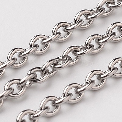 Tarnish Resistant 304 Stainless Steel Cable Chains CHS-L015-37-1