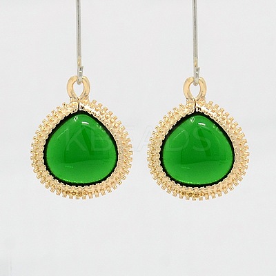 Real 18K Gold Plated Brass Glass Pendants LS-GLAA-J043-01G-1