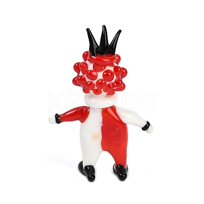 Handmade Lampwork Clown Display Decorations LAMP-Q005-12H-1