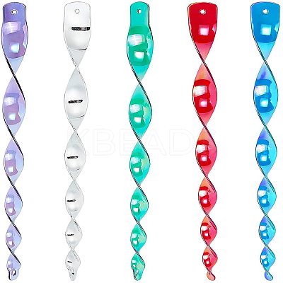PVC Plastic Spiral Reflective Birds Repellent Safety Rod AJEW-GA0001-04-1