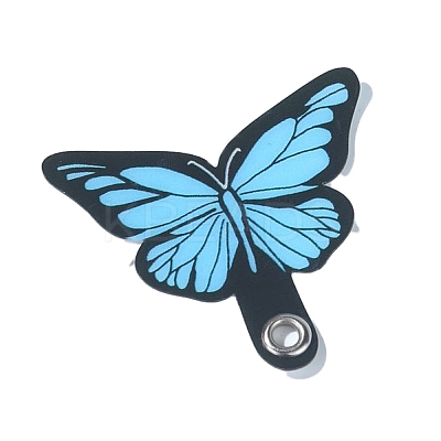 Butterfly PVC Mobile Phone Lanyard Patch PW-WG64789-06-1