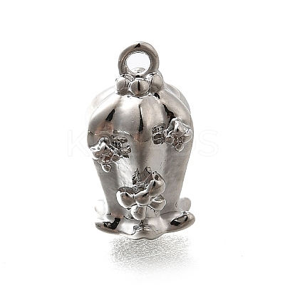 Brass Micro Pave Cubic Zirconia Pendants KK-Q035-15P-01-1