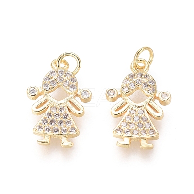 Brass Pendants ZIRC-L087-019G-1