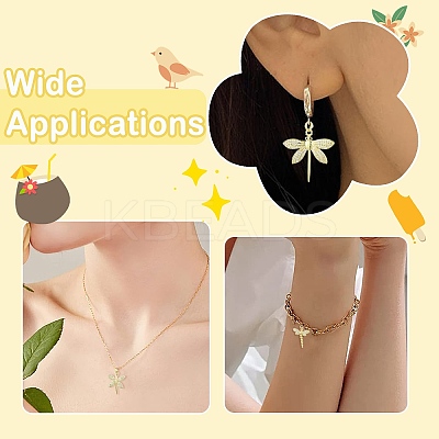 9Pcs 9 Styles Brass with Cubic Zirconia Pendants KK-CJ0003-33-1