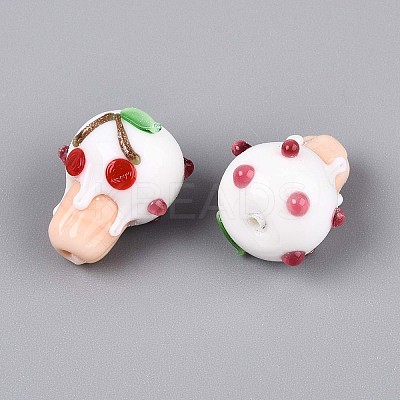 Handmade Lampwork Bumpy Beads LAMP-T022-06F-1