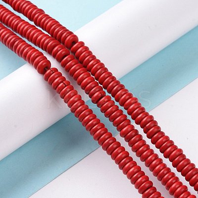Synthetic Turquoise Beads Strands TURQ-G109-6x3mm-11-1