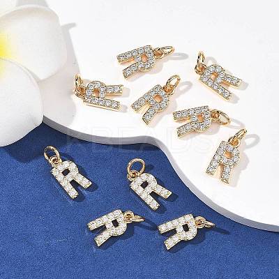 SHEGRACE Brass Micro Pave Clear Cubic Zirconia Pendants XGRQ29546-394G-R-1