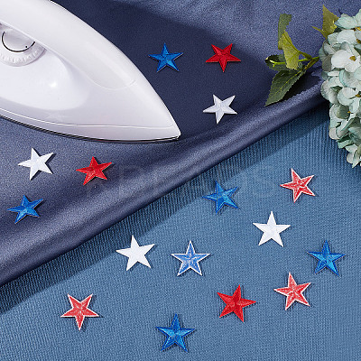 90Pcs 3 Colors Computerized Embroidery Cloth Iron on/Sew on Patches DIY-GF0006-50-1