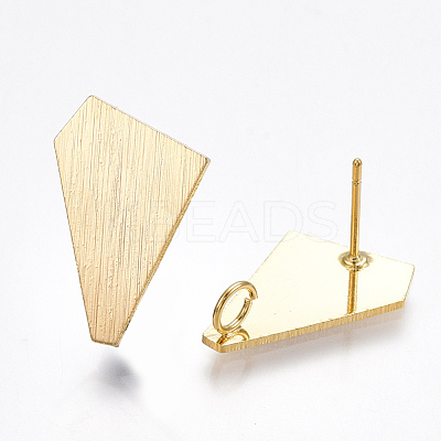 Brass Stud Earring Findings KK-T038-260G-1