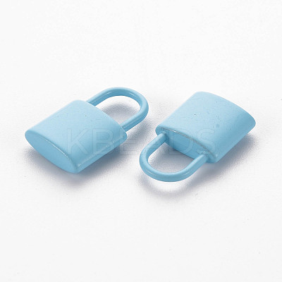 Spray Painted Alloy Pendants PALLOY-Q433-031E-RS-1
