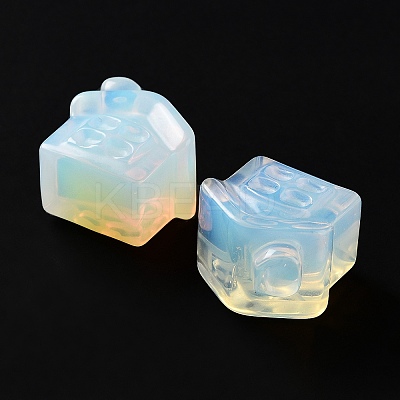 Opalite Carved House Figurines DJEW-P015-01B-1