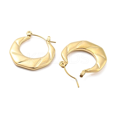 Twist Ring 304 Stainless Steel Hoop Earrings for Women EJEW-C067-04G-1