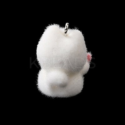 Flocking Opaque Resin Pendants RESI-G123-01F-1