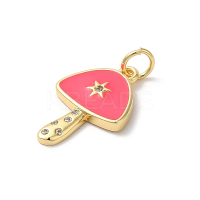 Autumn Theme Rack Plating Brass Cubic Zirconia Pendants KK-Z056-32G-03-1
