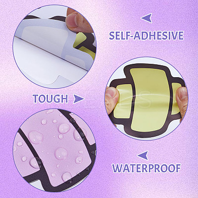 PVC Cartoon Bandage Self Adhesive Car Stickers STIC-WH0004-13-1