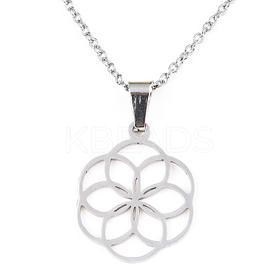 Non-Tarnish 201 Stainless Steel Pendant Necklaces NJEW-S105-JN599-45-1-1